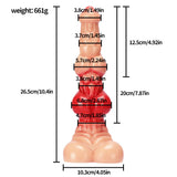This 10-inch PVC dildo features a balanced, progressive knot design, crafted for both comfort and enhanced stimulation