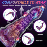 Mixed color octopus tentacle dildo with tapered shape and purple blue gradient