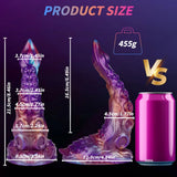 8 inch fantasy tentacle dildo with tapered tip and sculpted octopus texture