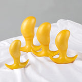 Ergonomic 8-inch curved yellow silicone probe for personal use