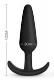 Three-piece matte black silicone set for personal use with tapered tips