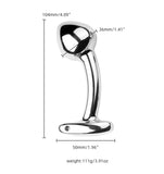 Sleek and heavy-duty metal intimate toys featuring a slim curved shaft for comfortable wear