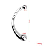 8 Inch C-Shape Stainless Steel Butt Plug