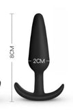 Premium matte black silicone wellness set with three distinct sizes