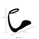 A set of two matte finish black intimate aids, featuring curves and a single loop