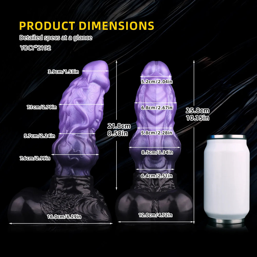 A premium multi-layered fantasy dragon novelty featuring a heavily textured bulbous knot for intense fullness