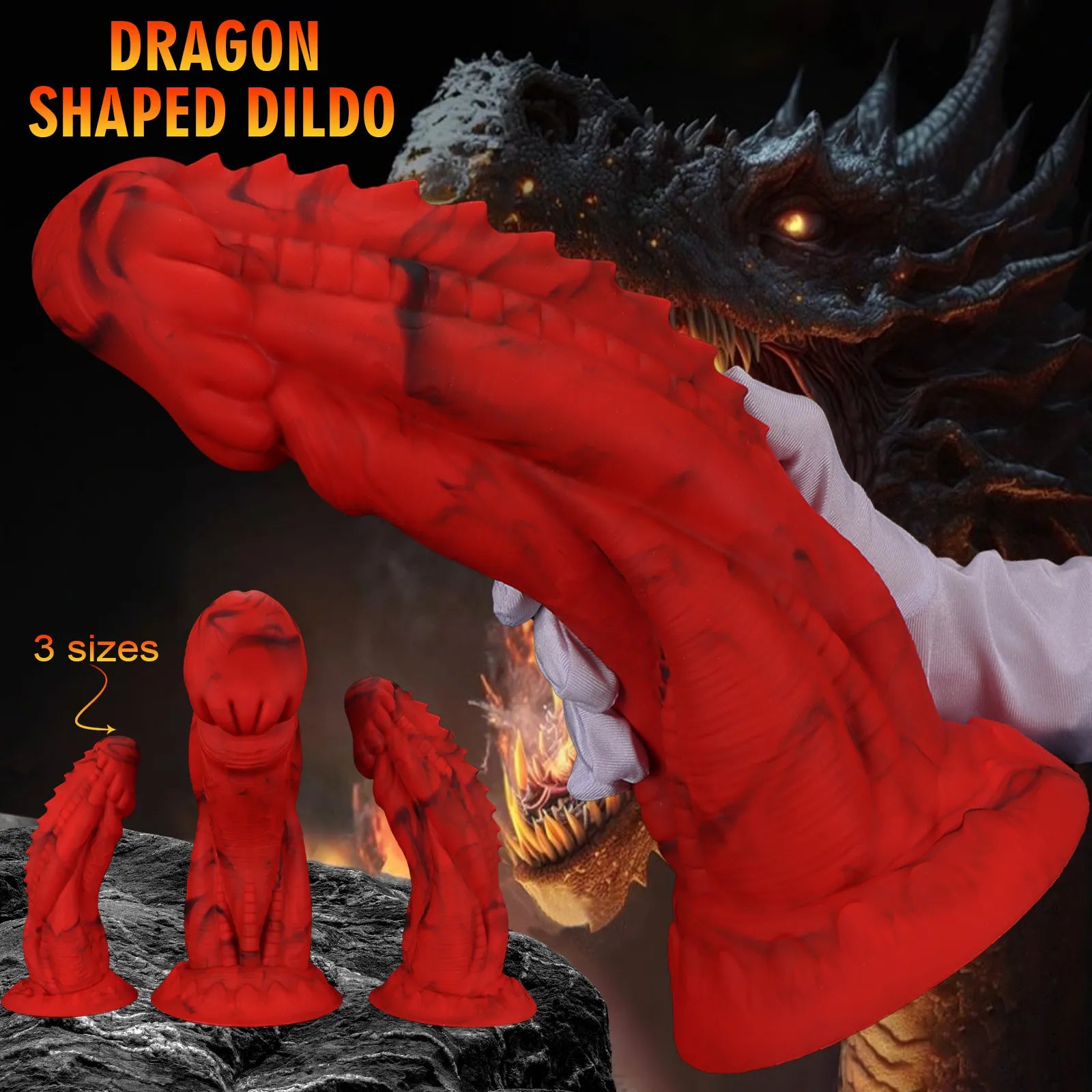 Detailed red fantasy dragon-style probe featuring an intricate spiked spine design