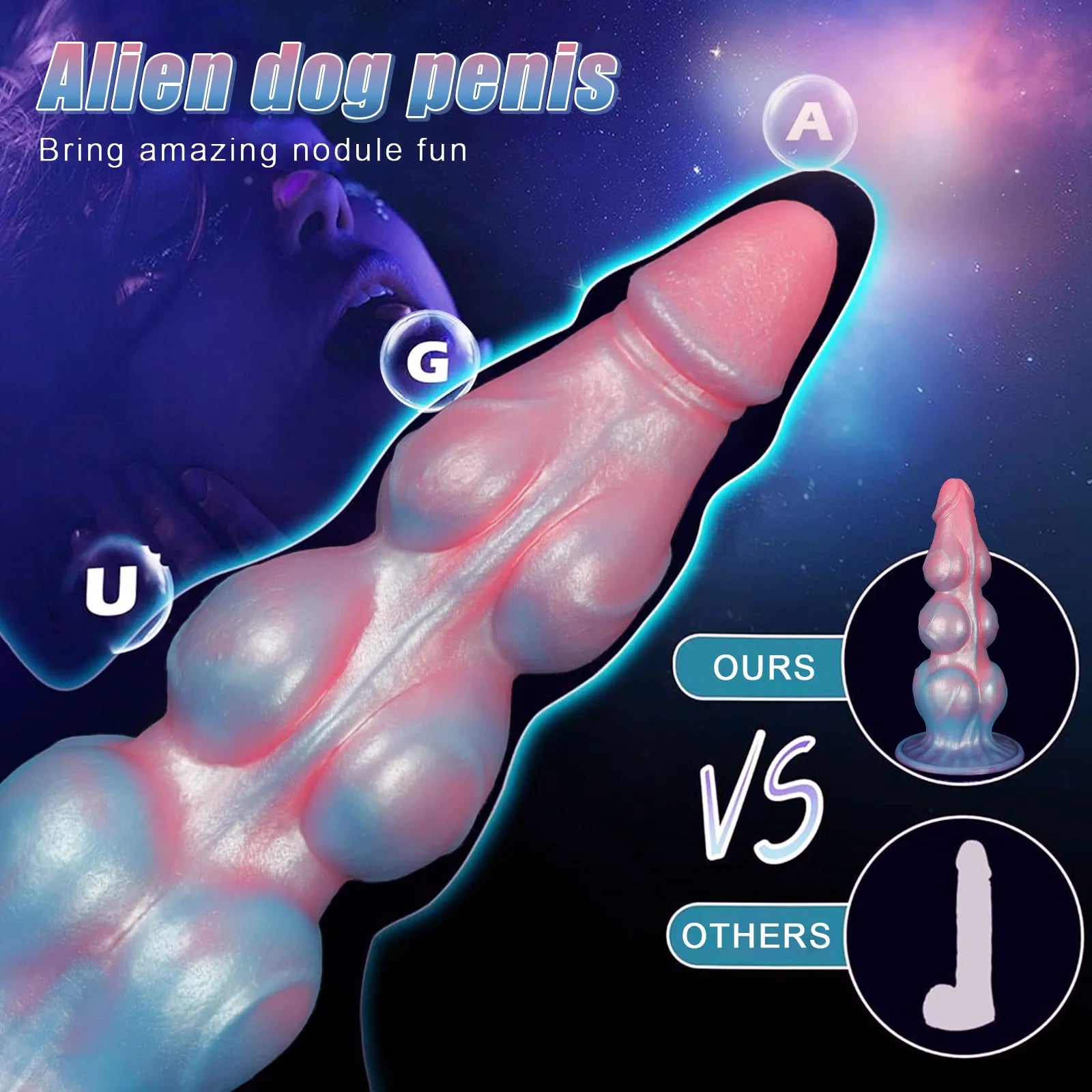 A large 11-inch silicone dildo with a unique gradient color pattern and a wide, stable suction-cup base