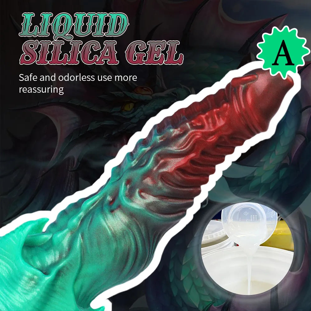 Fantasy alien-inspired adult toy with ribbed skeletal ridges and a vibrant green flared base
