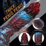 Fantasy creature adult toy featuring a plague-inspired organic texture and a translucent finish