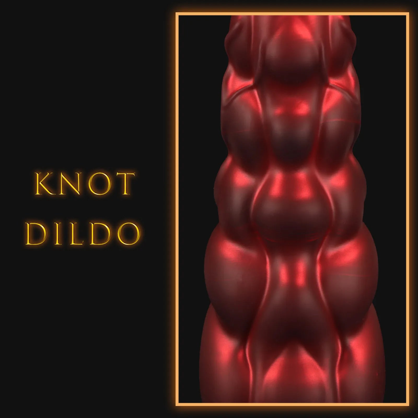 Premium red silicone dragon-style insertable with a secure, wide foundation