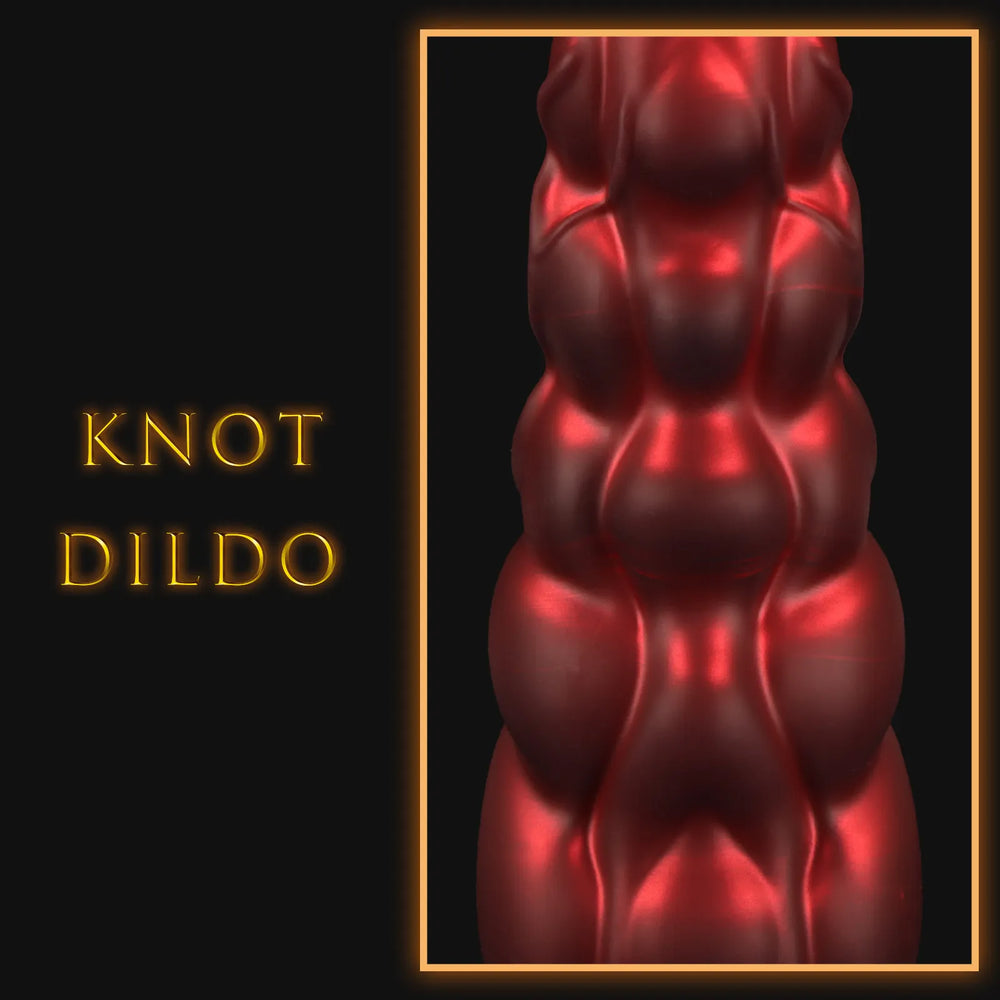 Premium red silicone dragon-style insertable with a secure, wide foundation