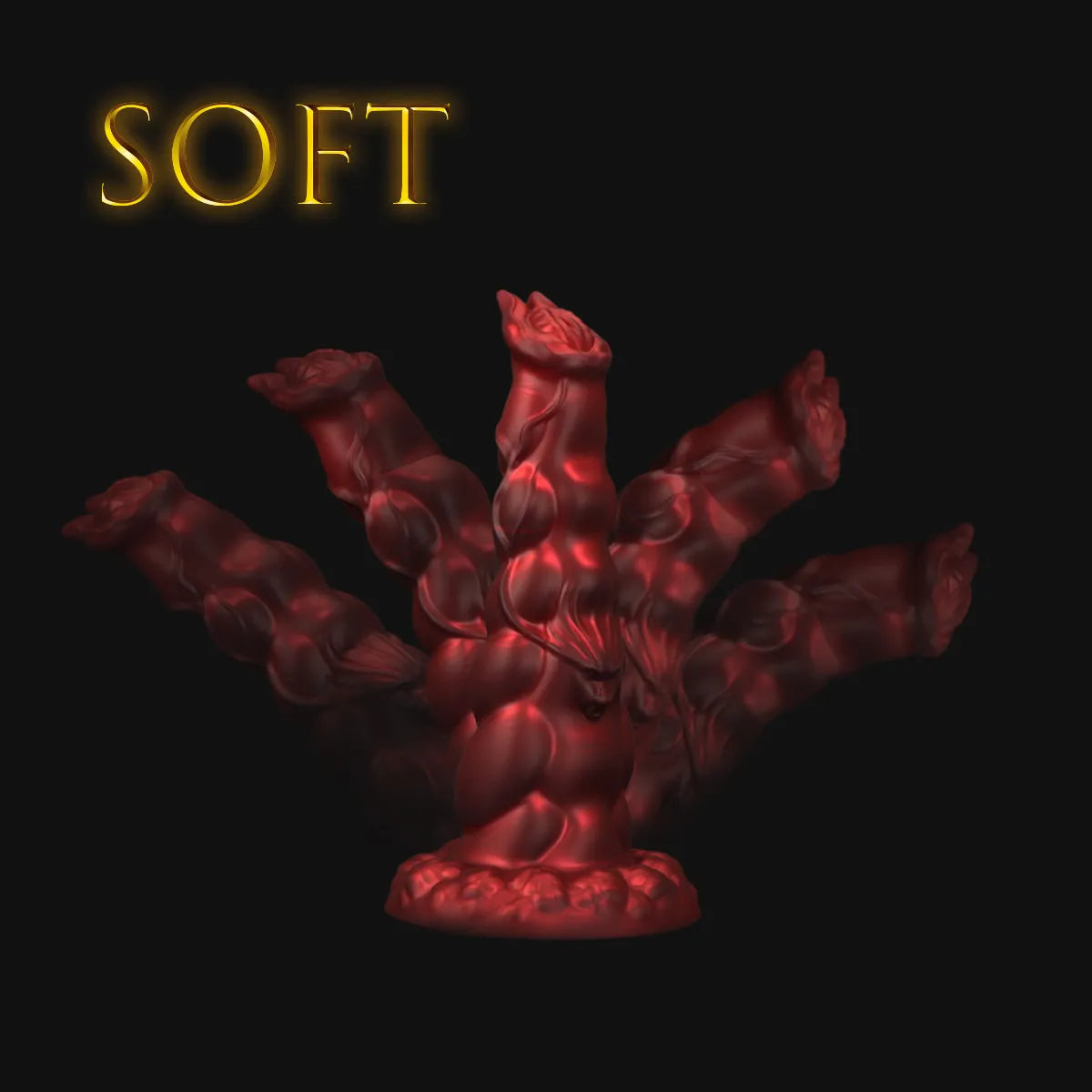 Detailed 12-inch fantasy dragon dildo crafted from smooth, flexible silicone