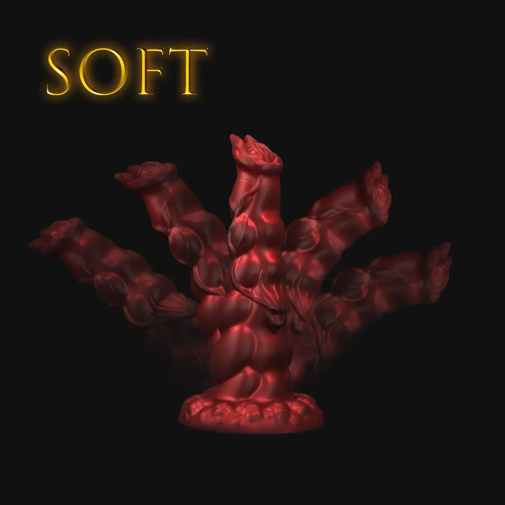 Detailed 12-inch fantasy dragon dildo crafted from smooth, flexible silicone