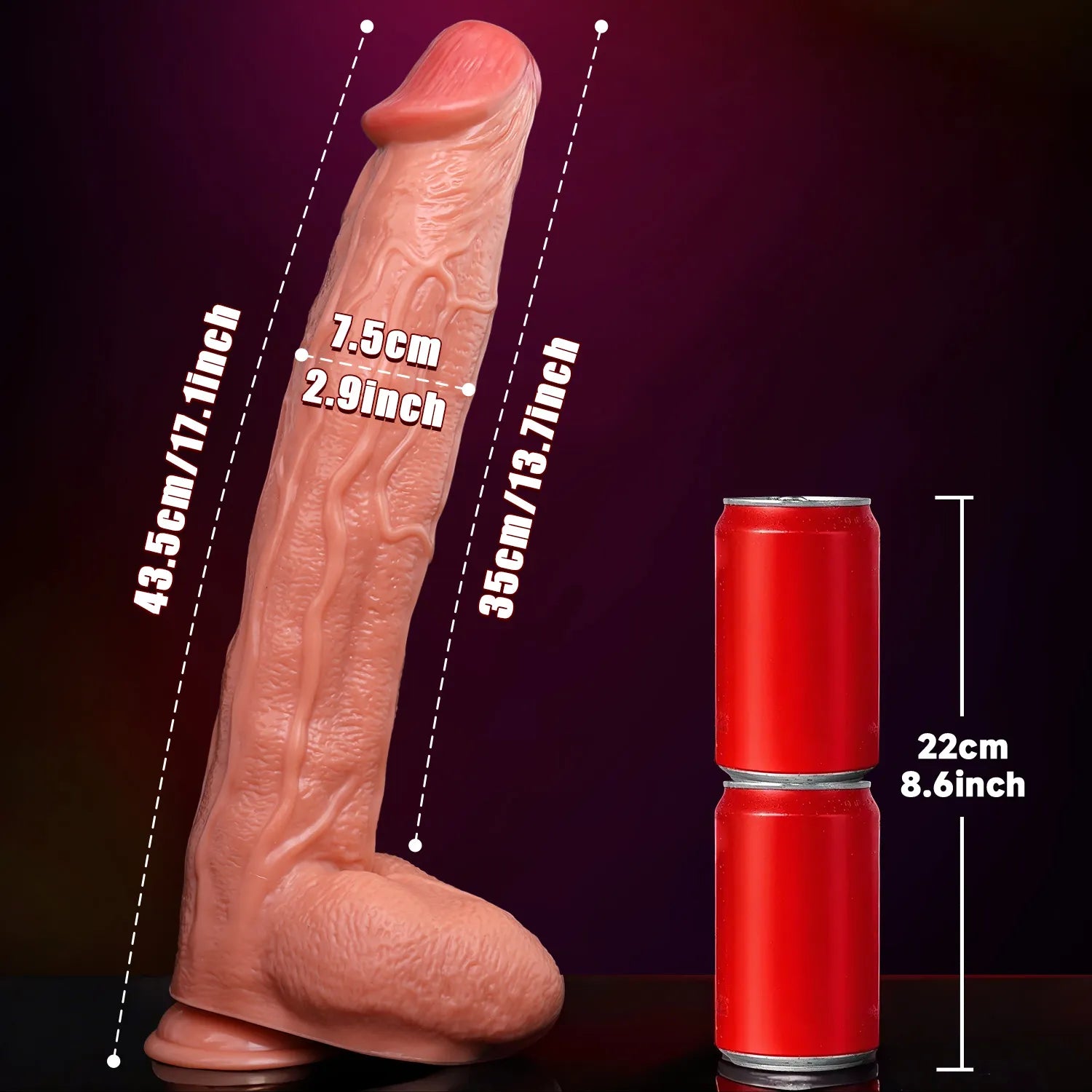 Angled perspective showcasing the impressive 17-inch length and lifelike proportions of the realistic toy