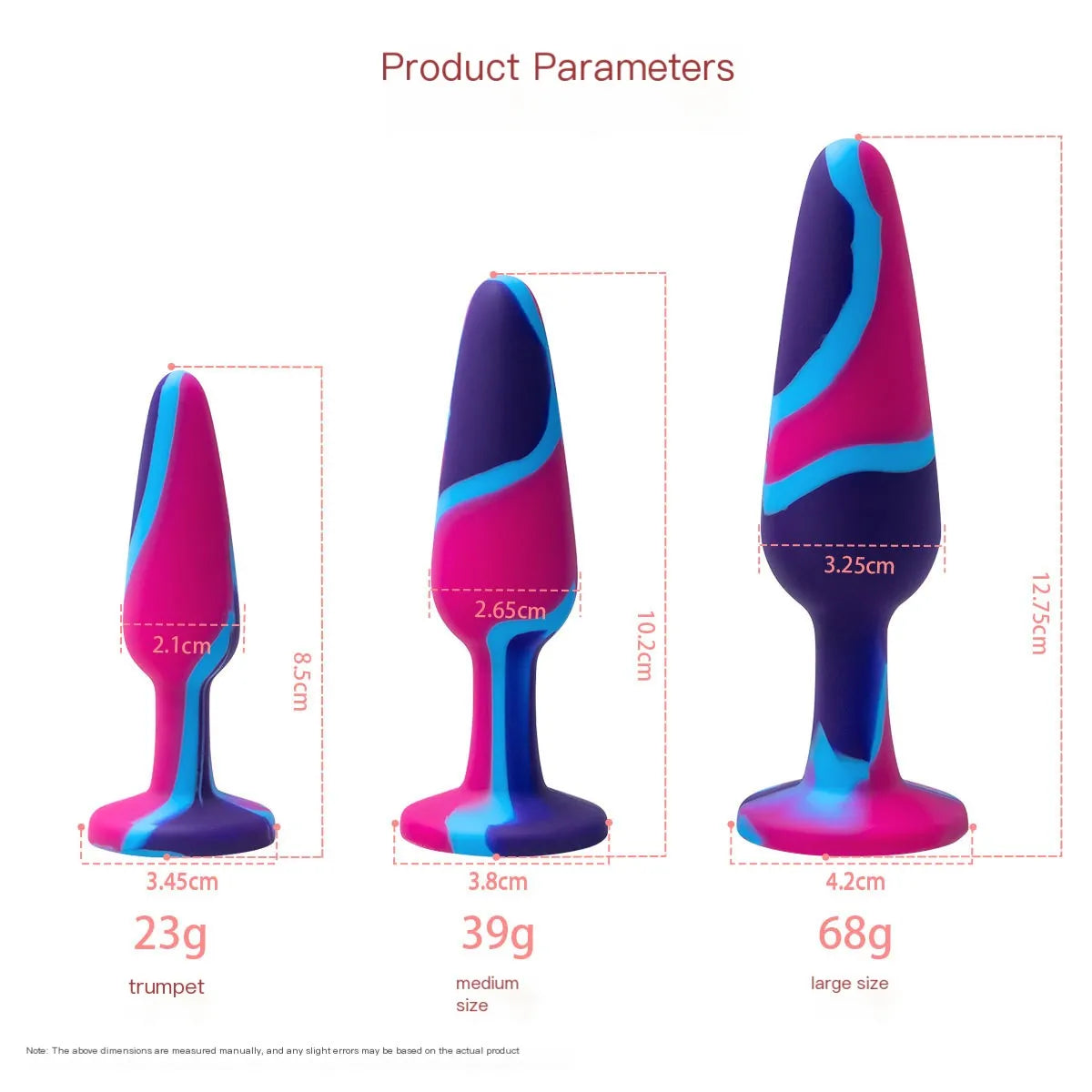 Slim neck and wide flared base of the jeweled anal plug ensuring safe and comfortable wear