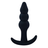 Small teardrop and ribbed silicone butt plugs from the 4-piece kit ideal for beginner training