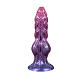 Collection of 6-inch textured silicone dragon dildos featuring vibrant color gradients