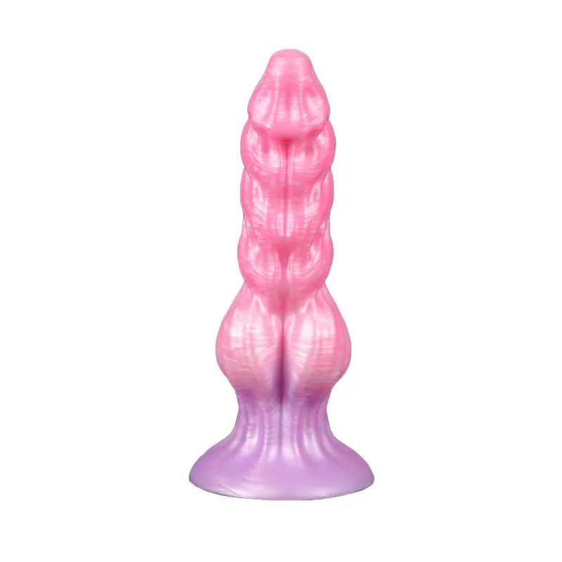 Multi-colored 6-inch fantasy monster dildos with bulbous textures and wide bases