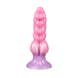 Multi-colored 6-inch fantasy monster dildos with bulbous textures and wide bases