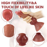 A 7-inch realistic silicone dildo showcasing a soft-touch gradient color and a signature knot-style silhouette
