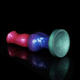 Fantasy dog-inspired adult toy featuring a prominent bulbous knot and a gemstone luster finish
