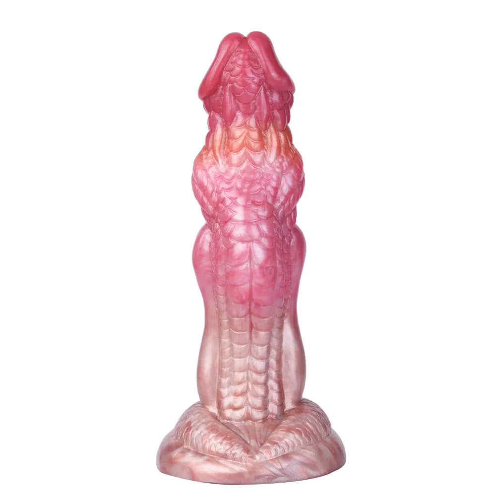 Fantasy mythical creature adult toy featuring distinct skeletal spinal ridges and a bulbous knot