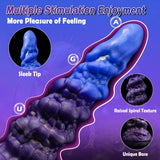 Fantasy slime-themed adult toy with a bubbling, textured shaft and a spiraled smooth tip