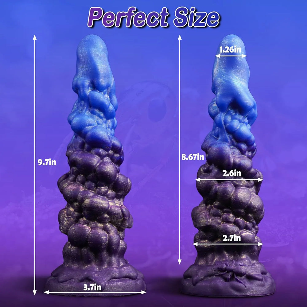An 9-inch flexible body-safe silicone adult product inspired by sci-fi slimes, aliens, and magical organisms