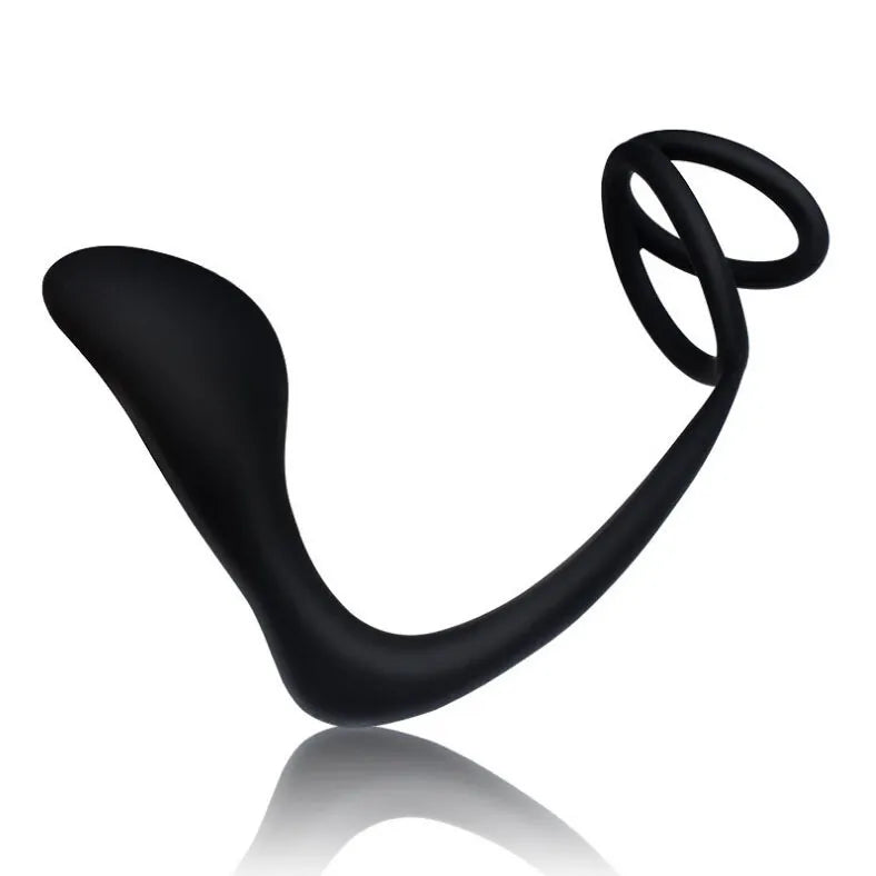 Close-up view of two matte black, anatomical support aids with loop handles