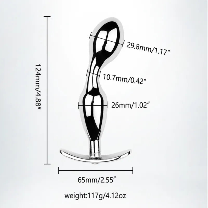 Two-piece jeweled stainless steel butt plug set on a white background